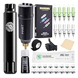 Dragonhawk Tattoo Maschine Set Tattoo Maschine Pen Kit Rotary Tattoo Pen 20 pcs Cartridges Tattoo...