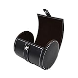 SANQIANWAN Leder-Krawatte Aufbewahrungsbox Zylinder schwarz Form Krawatte Case, schwarz, große...