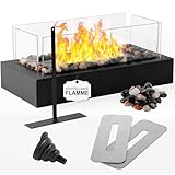 NEU! Tischkamin [3h Brenndauer] | Tischfeuer Set für Indoor und Outdoor | Ethanol Tischkamin mit...