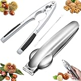 SORAYUXI 2 Stück Nussknacker, Nussknacker Walnüsse Multifunktionale Nußknacker mit Krabbennadel,...