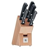 WMF Classic Line Messerblock mit Messerset 6-teilig, bestückt, 5 Messer, Birkenholz-Block,...