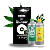 Komplett Set Anbau Erde LightMix + Dünger Wachstum + Blüte Grow Eigenanbau Autoflower