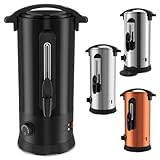 Eikuavons Glühweinkocher 10L Schwarz | 1800W Heißgetränkeautomat mit Thermostat 30–100°C,...