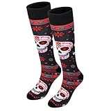 UrbanMover Woll-Skisocken, stilvoll, lustig, für Snowboarden, Schnee, Winter, Thermo-Kniestrümpfe,...