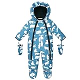 Baby Winter Overall Mit Kapuze Jungen Schneeanzüge mit Handschuhen und Füßlinge Warm Kleidungsset...