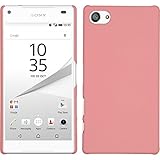 PhoneNatic Case kompatibel mit Sony Xperia Z5 Compact - Hülle rosa gummiert Hard-case + 2...