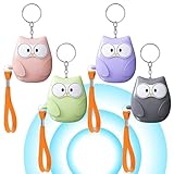 4 Stück Taschenalarm Frauen: 130dB Selbstverteidigung mit LED-Beleuchtung und Schlüsselanhänger,...