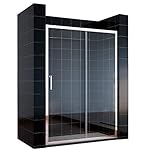 SONNI Schiebetür Dusche 140 cm Duschtüren Duschabtrennung Glasschiebetür Höhe 185 cm Klarglas...