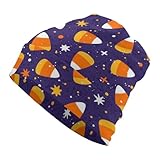 Candy Corn K Beanie-Mütze für Herren und Damen, Herbst-/Wintermütze, warm, Unisex, mit Bündchen,...