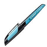 STABILO - Schulfüller mit Standard-Feder M - EASYbuddy in schwarz/himmelblau - Schreibfarbe blau...