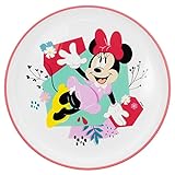 Minnie Mouse wiederverwendbarer, zweifarbiger Kinderteller mit rutschfester Unterseite