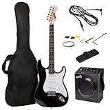 RockJam Full Size Electric Guitar Kit with 10-Watt Guitar Amp, Lessons, Strap, Gig Bag, Picks,...