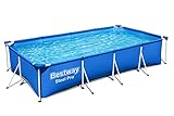 Bestway Steel Pro Frame Pool ohne Pumpe 400 x 211 x 81 cm , blau, eckig