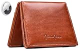 Jaimie Jacobs Flap Boy AirTag Edition Magic Wallet mit Münzfach Echtleder (Dunkelbraun)