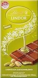 Lindt Schokolade LINDOR Pistazie, Promotion | 100 g | Feinste Vollmilch-Schokolade mit unendlich...