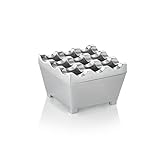 6x Windaschenbecher, 7,5 x 7,5 x 4,5 cm, verchromt, Zinkuss