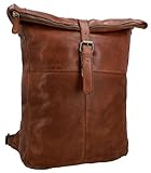 Gusti Leder Rucksack Henning – Rucksack Damen und Herren Rolltop, Laptopfach 15 Zoll 13L,...
