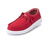 Hey Dude Wally Youth - Schuhe für Jungen - Farbe Red - Freizeitschuhe im Mokassin-Stil - Größe 35