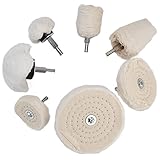Polierrad -Kit -Baumwollflanell -Buffing -Bohrer 7pcs für Metallglasschleife