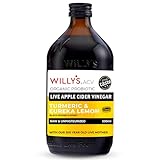 Willy's ACV Organic Live - Probiotischer Apfelwein Essig für die Gesundheit des Darms mit frischem...