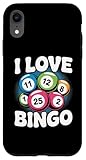 I Love Bingo lustiges buntes Design Hülle für iPhone XR