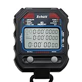SCHÜTT Stoppuhr PC-90 (60 Memory Speicher | Uhrzeit & Datum | Dualtimer) - Digital Profi Stoppuhr...
