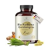 BIO Kurkuma Gerstengras Kapseln hochdosiert, 4200 mg Tagesdosis, rückstandskontrolliert, deutsche...