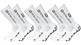 FS FOOTBALLSOCKS - Fußballsocken - 3 Paar - Größe 39-46 - Weiß - Anti-Rutsch Socken, Grip...