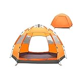 lesulety Pop-up-hexagonales Doppeldecker-Camping-Zelt, belüftetes Strandzelt, geschlossenes Zelt...