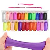 Modelliermasse, mehrfarbig, lufttrocknend, für Kinder, nicht klebend, leuchtende Farben, kreatives...