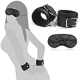 BDSMYOU Handschellen Sex Bett Plüsch & Augenmaske,Bondageset Fessel Set,Handcuffs Handfesseln &...