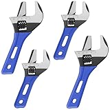 DAKFOOK 4-teiliges 6/8 Zoll Rollgabelschlüssel-Set mit gepolstertem Griff und lasergeätztem...