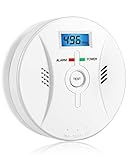 Kohlenmonoxid Warnmelder mit LCD Display CO Melder Lauter 85 Db Alarm Kohlenmonoxid Melder mit...