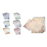 48-teiliges Schreibwarenpapier und 1 Set Vintage-Schreibwaren-Sets mit Umschlägen zum Schreiben von...