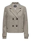 ONLY Damen Mantel ONLFREJA Life Short DB Jacket OTW NOOS 15320983,Mocha Meringue/Detail:MELANGE,M