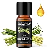 LAROVEA Citronella Öl BIO 10ml - 100% Naturreines Zitronella Öl - Vegan, für die Aromatherapie,...