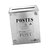 LOORGVEL Vintage Briefkasten aus Robustem Eisenblech Dekorativer Postkasten mit Glänzender...