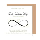 Edition Seidel Premium quadratische Glückwunschkarte zur Hochzeit mit Umschlag. Hochzeitskarte...
