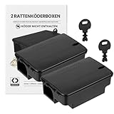 Köder-Discount Rattenfalle für Giftköder (Köder Nicht enthalten) – 2 Robuste, Abschließbare...