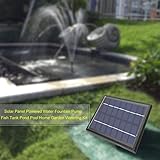 Solar-Brunnenpumpe, Solarpanel-Teichbetriebene Wasserspielpumpe, Panel-Wasserpumpe für Vogelbad,...