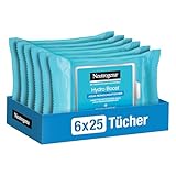 Neutrogena Hydro Boost Abschminktücher, Aqua Reinigungstücher mit Hyaluron, Make-Up Entferner, 6 x...