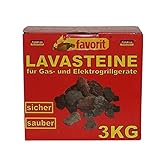 Favorit 3050 Lavasteine für Gas-/Elektrogrill 3 kg; Praktischer Nachfüllpack 3kg für...