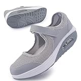 Git-up Damen Walking Schuhe mit Klettverschluss Atmungsaktives Vermascht Krankenschwester Schuhe...