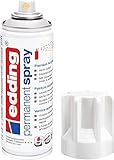 edding 5200 Permanent Spray - weiß glänzend - 200 ml - Acryllack zum Lackieren und Dekorieren von...