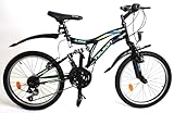 20 Zoll Guardian Kinderfahrrad MTB Shimano mit Beleuchtung nach StVZO Schwarz