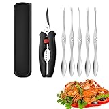 JIAMIAN Rostfreier Stahl Schalenfisch-Utensilien-Set, 6-teiliges Meeresfrüchte-Werkzeugset enthält...