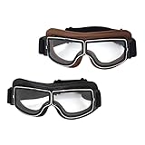 KOMBIUDA Reitbrille Winterbrille Ski Snowboard Sonnenbrille Schutzbrille Brauner Rahmen Transparente...