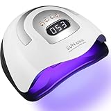 JOFLVA UV Lampe Gelnägel 380W, 81 LED Gelnagellack UV Lampe, UV Lampe Nägel, 4 Timern LCD Display,...