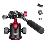 Manbily Photography Kugelkopf mit Griff 360° drehbar mit Schnellwechselplatte und Wasserwaage,...