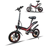 YOBACARID 14 Zoll Elektrofahrrad, zusammenklappbar, 36 V, 6,0 Ah, Akku 250 W, Motor, bis zu 25 –...